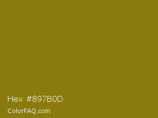 Hex #897b0d Color Image