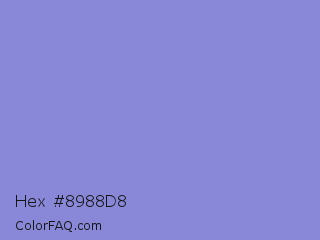 Hex #8988d8 Color Image