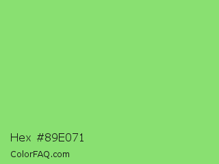 Hex #89e071 Color Image