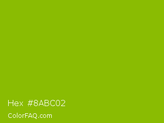 Hex #8abc02 Color Image