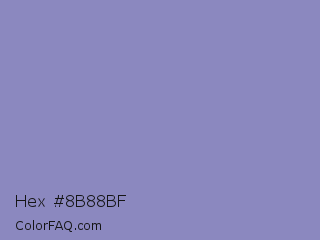 Hex #8b88bf Color Image