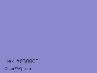 Hex #8b88ce Color Image