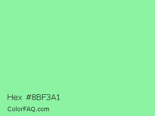 Hex #8bf3a1 Color Image