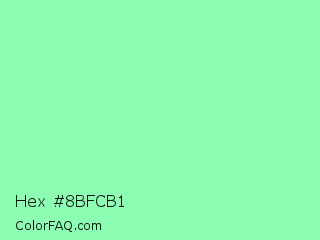 Hex #8bfcb1 Color Image