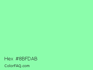 Hex #8bfdab Color Image
