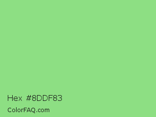 Hex #8ddf83 Color Image