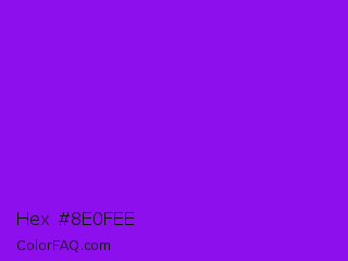 Hex #8e0fee Color Image