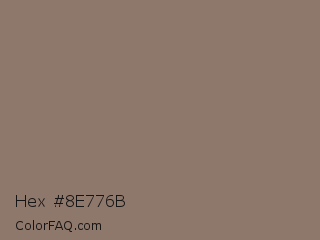 Hex #8e776b Color Image