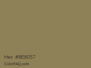 Hex #8e8057 Color Image
