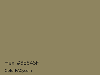 Hex #8e845f Color Image