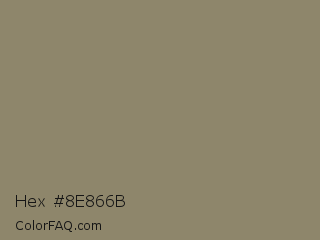 Hex #8e866b Color Image