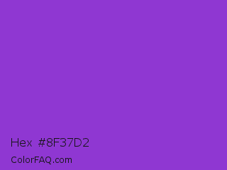 Hex #8f37d2 Color Image