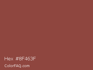 Hex #8f463f Color Image