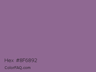 Hex #8f6892 Color Image