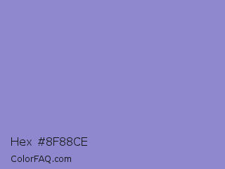 Hex #8f88ce Color Image