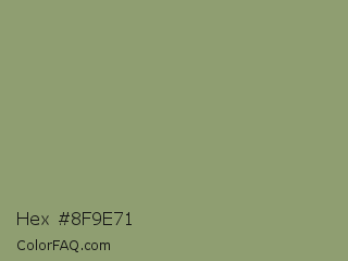Hex #8f9e71 Color Image