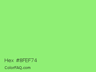 Hex #8fef74 Color Image