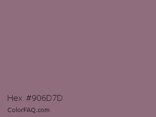 Hex #906d7d Color Image