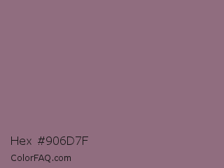 Hex #906d7f Color Image