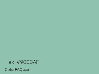 Hex #90c3af Color Image