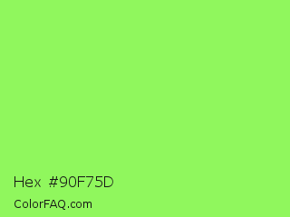 Hex #90f75d Color Image