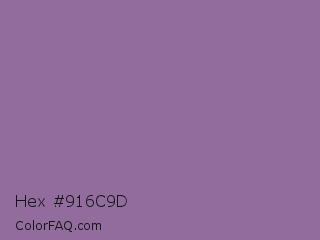 Hex #916c9d Color Image