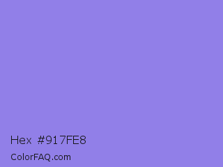 Hex #917fe8 Color Image