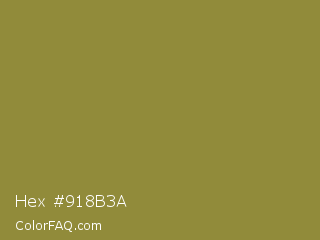 Hex #918b3a Color Image
