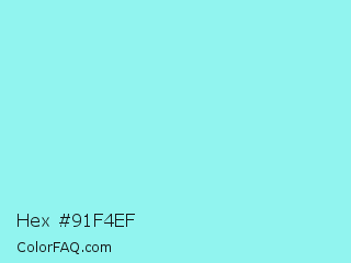 Hex #91f4ef Color Image