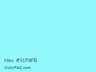 Hex #91f8fb Color Image