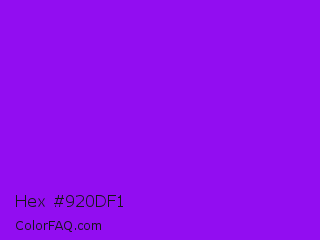 Hex #920df1 Color Image