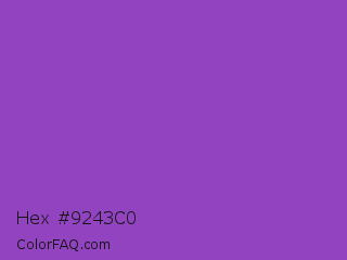 Hex #9243c0 Color Image