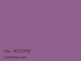 Hex #925f8f Color Image