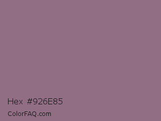 Hex #926e85 Color Image