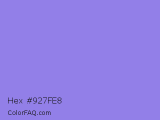 Hex #927fe8 Color Image