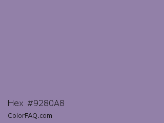 Hex #9280a8 Color Image