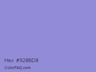 Hex #928bd8 Color Image