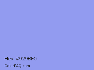 Hex #929bf0 Color Image