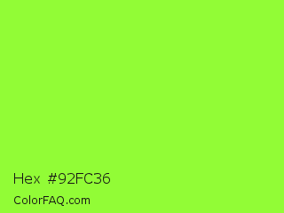 Hex #92fc36 Color Image