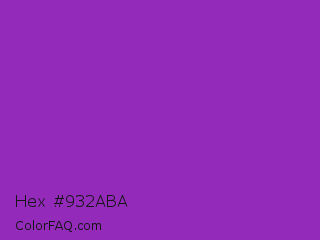 Hex #932aba Color Image