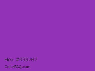 Hex #9332b7 Color Image