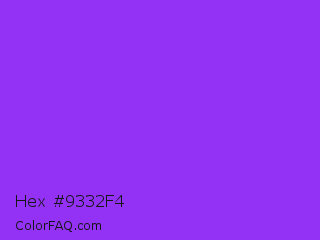 Hex #9332f4 Color Image