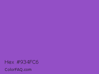 Hex #934fc6 Color Image