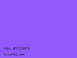 Hex #9358f9 Color Image