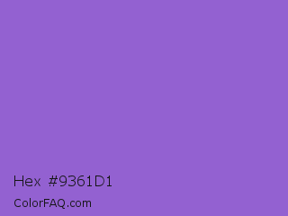 Hex #9361d1 Color Image