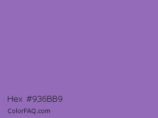 Hex #936bb9 Color Image