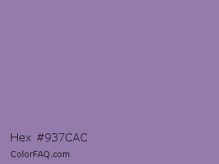 Hex #937cac Color Image