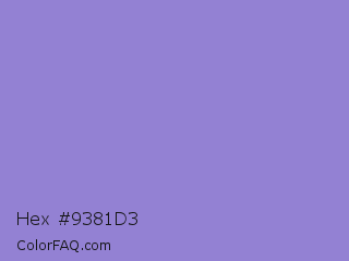 Hex #9381d3 Color Image