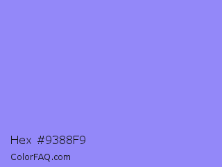 Hex #9388f9 Color Image