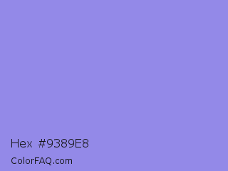 Hex #9389e8 Color Image